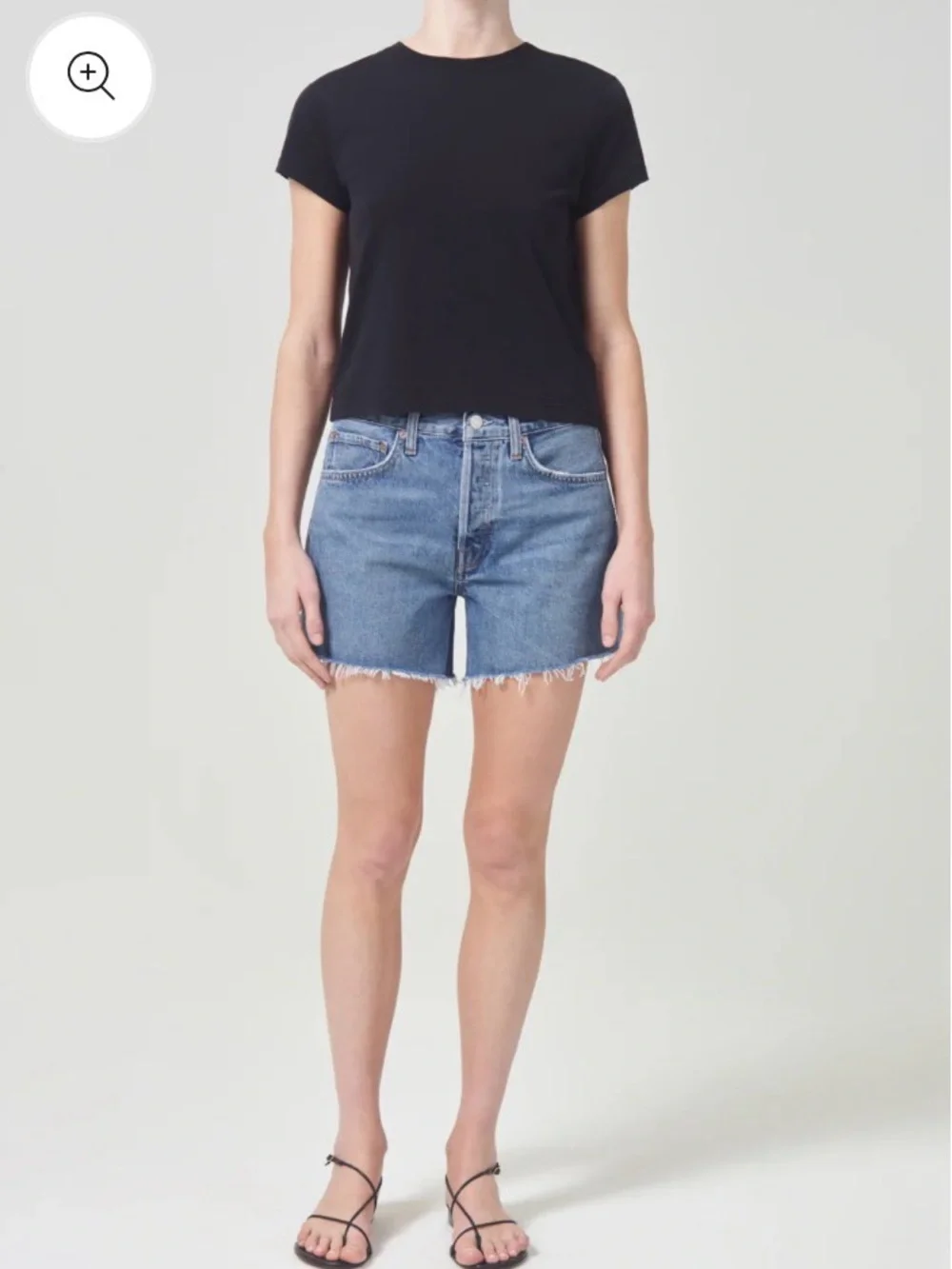 Agolde Parker Long Denim Shorts